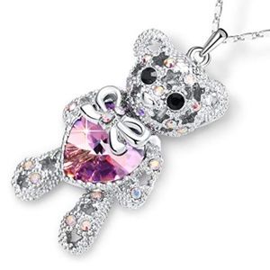 Kids Swarovski Crystal Bear Pendant